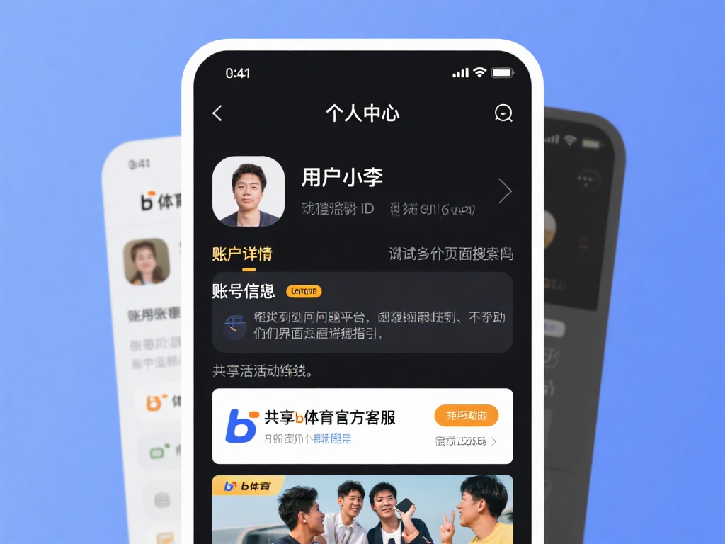 以用户小李为例，他在使用b体育时需要将账号信息发送